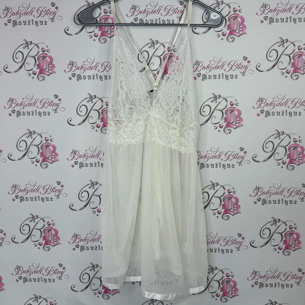 Avid love babydoll mesh tank top style dress see through sexy lingerie coquette